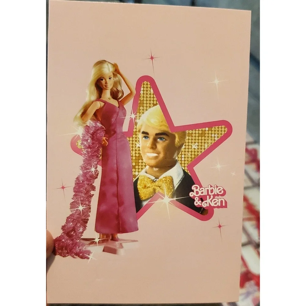 Mattel Barbie and Ken Doll 12 Blank Note Cards Pink Envelope Party Thank You NOS